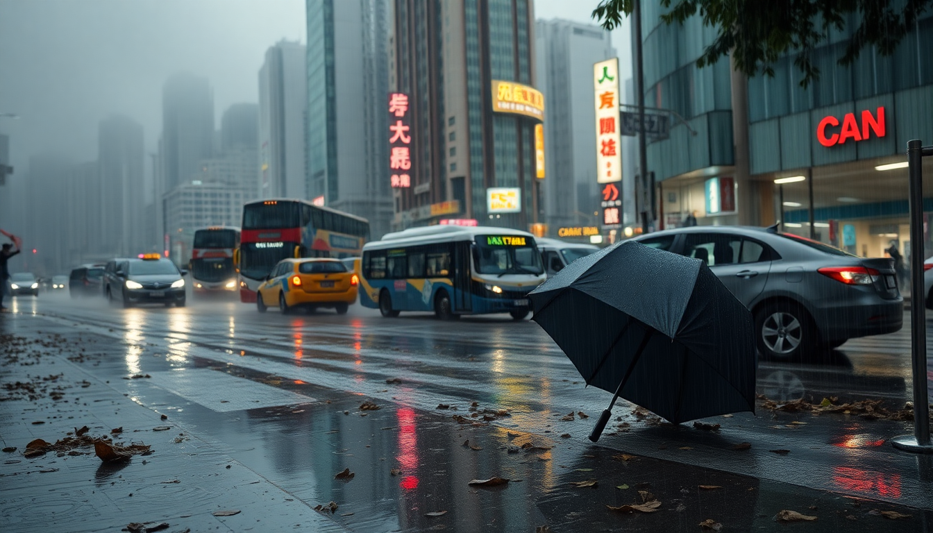 Unprecedented August rainfall disrupts daily life in Hong Kong