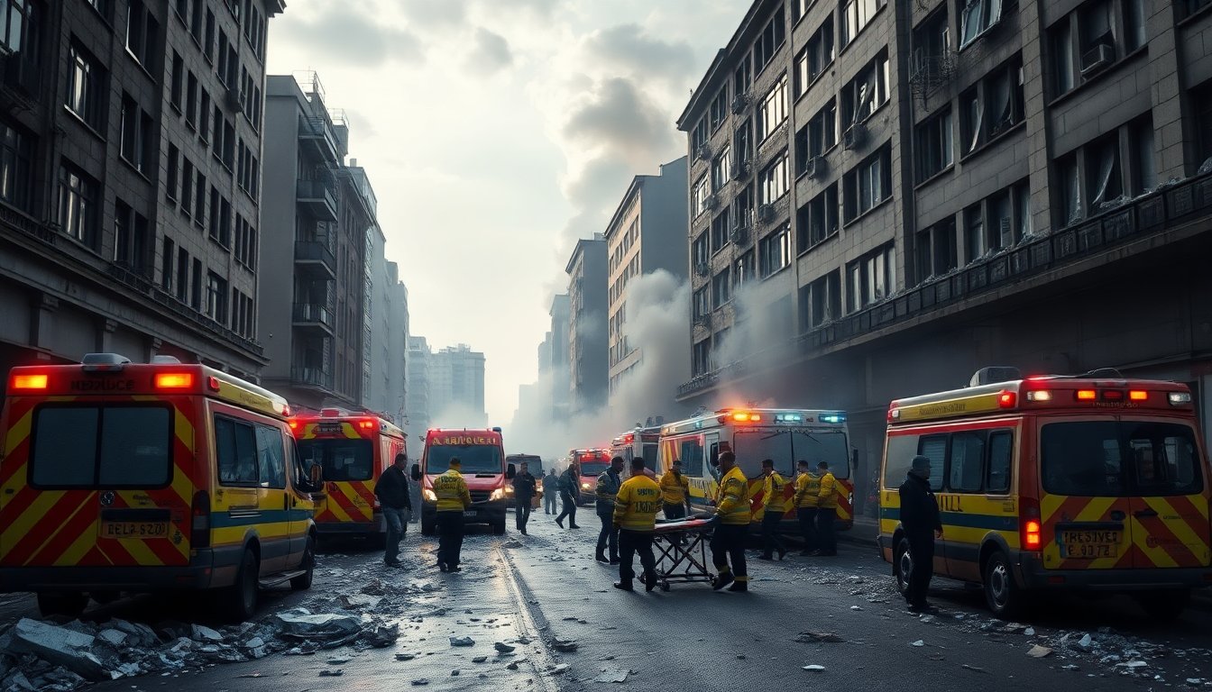 explosion in downtown area causes chaos during morning commute python 1759391786